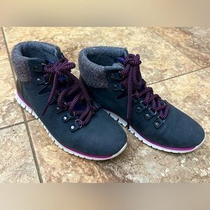 COLE HAAN Women's ZERØGRAND Flurry Hiker Boots in Blue